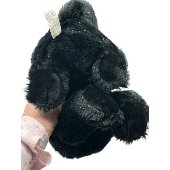 Caltoy Black Cat‎ Plush Stuffed Animal Toy Sparkles Red Nose 13" Acrylic Eyes - Picture 8 of 8